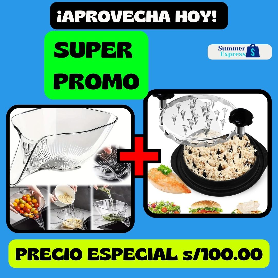 SUPER OFERTA: DESHILACHADOR + ESCURRIDOR MULTIFUNCIONAL