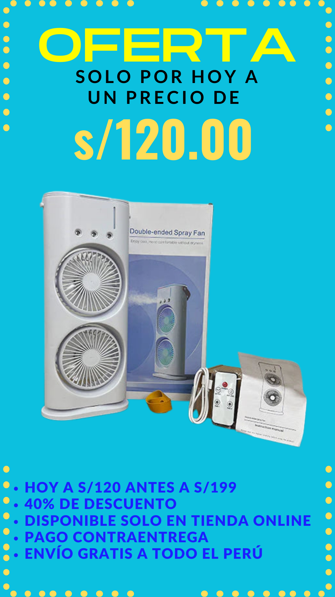 FreshAir DualPro™ | Ventilador Humidificador